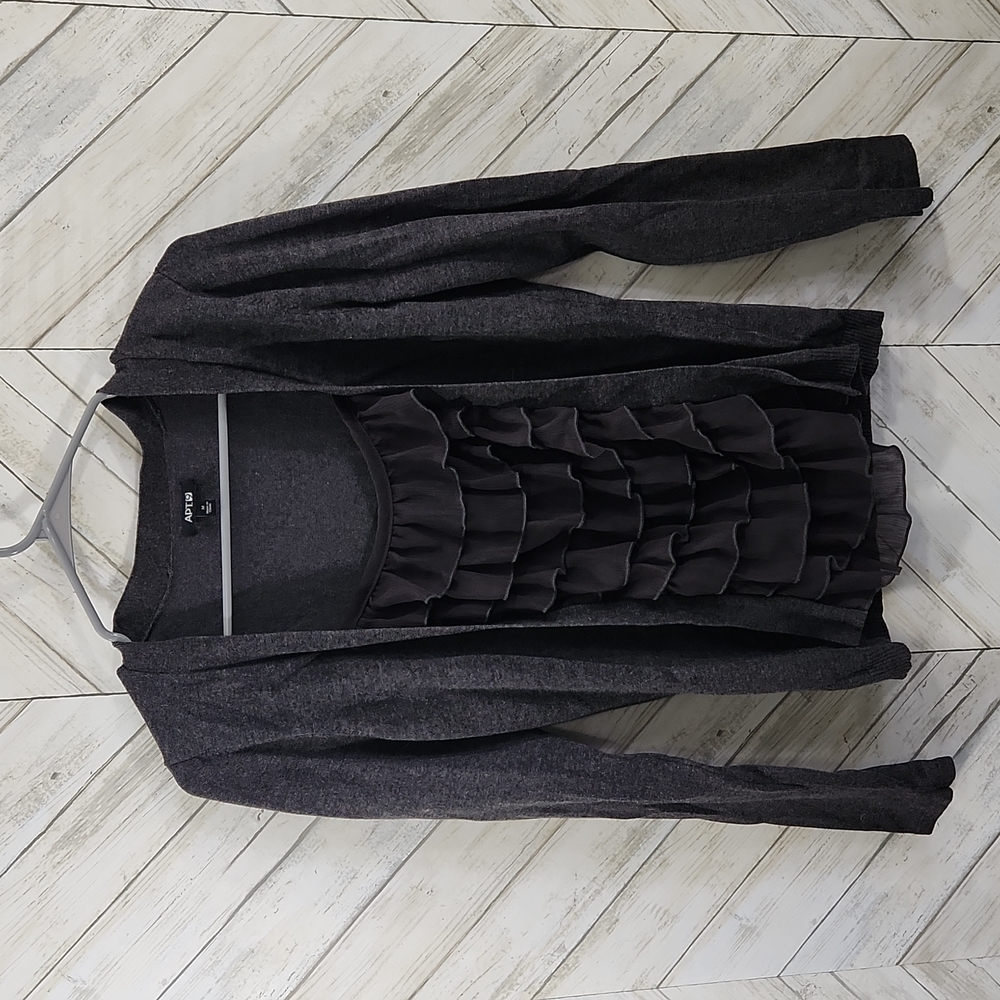 Apt 9 brand charcoal gray dressy top. Size M